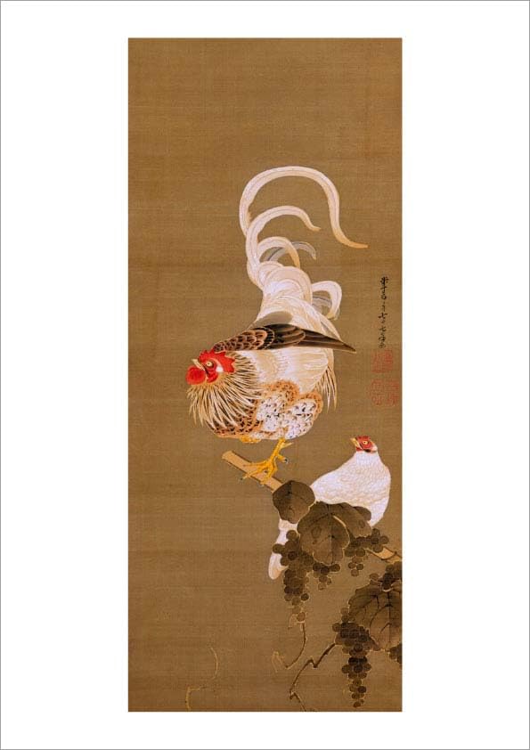冬燈火（美人画・A2サイズ） Amazon.co.jp: 伊藤若冲 日本画アートポスター A2 サイズ10種類