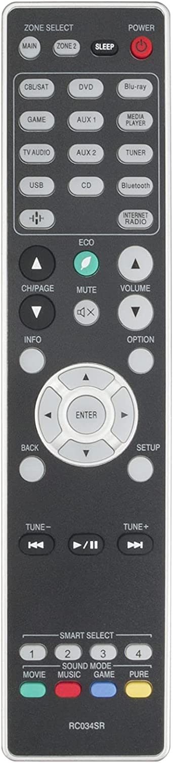 Remote Control Compatible for Marantz AV Surround Receiver SR6010 SR6009 SR6010 SR6011 Sub RC024SR NR1605 NR1606 NR1607 SR5009 SR5010 SR5011 Home Theatre Remote (Black, marantz)