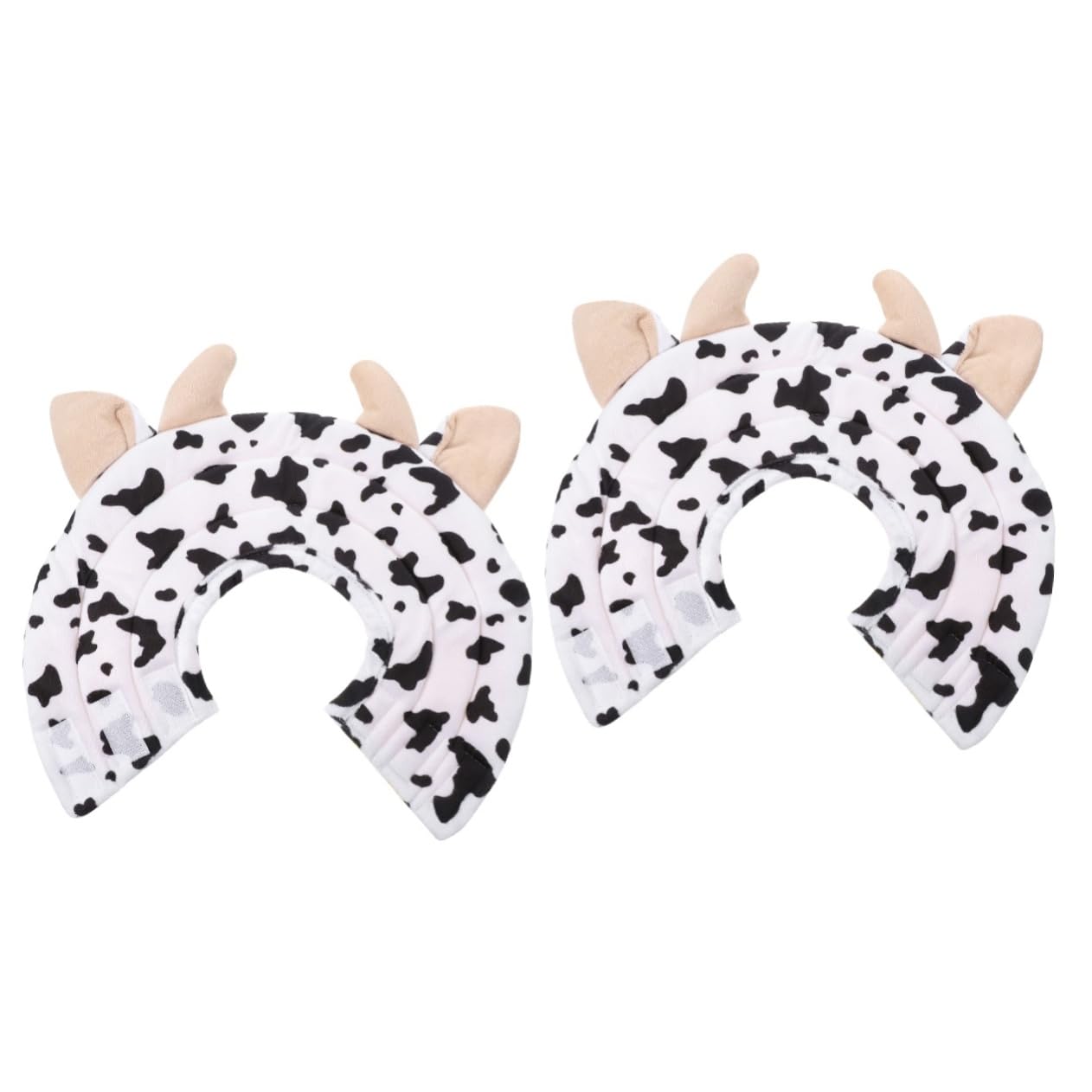 BESPORTBLE 2pezzi Collare Di Cotone Morbido Per Cani e Gatti Protezione Post-operatoria Per Animali Domestici Comfort e Libertà Di Movimento Lavabile e Leggero Taglia Motivo Mucca