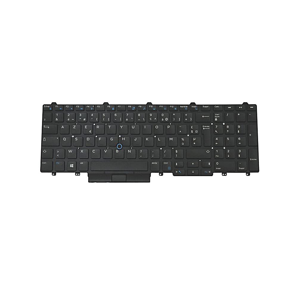 Clavier Azerty Français Compatible avec Dell Latitude E5580 Rétroéclairage