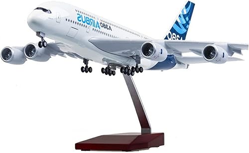 Modelo a escala de avión 1160 apto para Airbus A380 prototipo de aerolíneas, aleación de avión fundida a presión modelo avión con luz de tren de