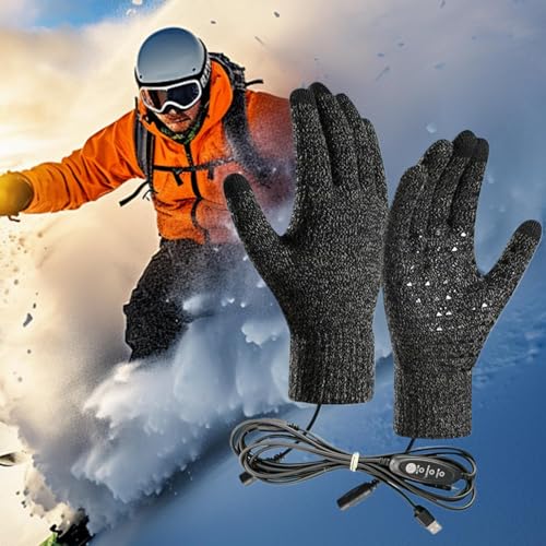 Aquecidas para Exterior | de Aquecimento USB para Inverno com Toque na Tela | Mitenes Térmicos Anti-