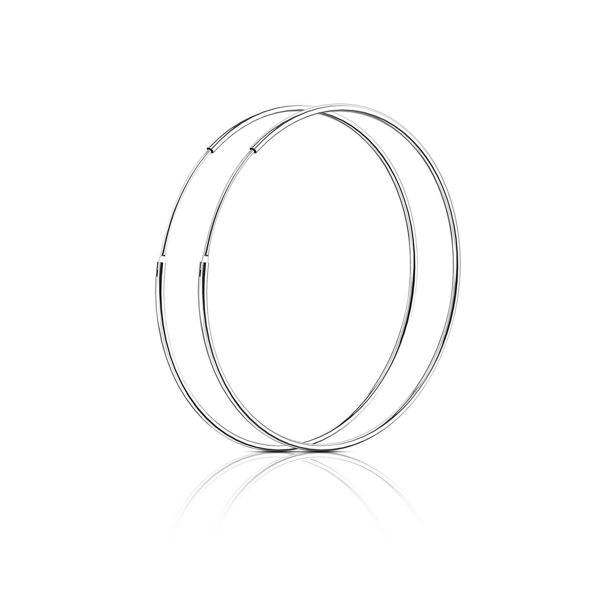 SOSMAR - Zilveren creolen voor dames van echt 925 sterling zilver