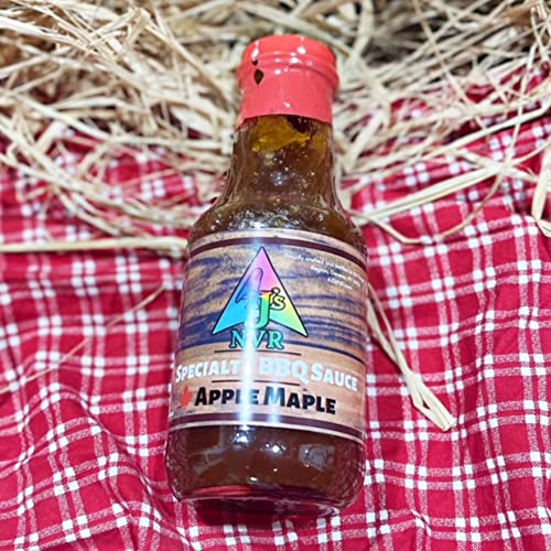 4 J's Nvr Specialty Sauce, Apple Maple, 10 Oz, Small Batch, No Thickeners Or Preservatives, Gluten Free, Vegetarian, Fruit Based Sauce #TOP1