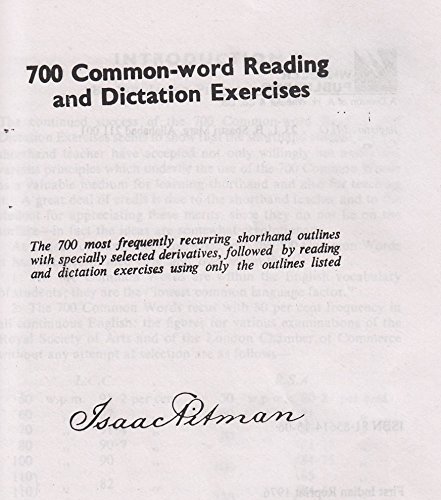 Image of 700 Common Word Reading and Dictation Exercises (24th Indian Reprint 2010)