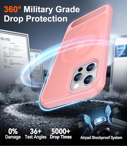 Image of Magnetic Compatible with iPhone 12 Case & iPhone 12 Pro Case, [Built-in Invisible Kickstand][Compatible with MagSafe][Military Grade Shockproof] Slim Translucent Matte Phone Case 6.1 inch