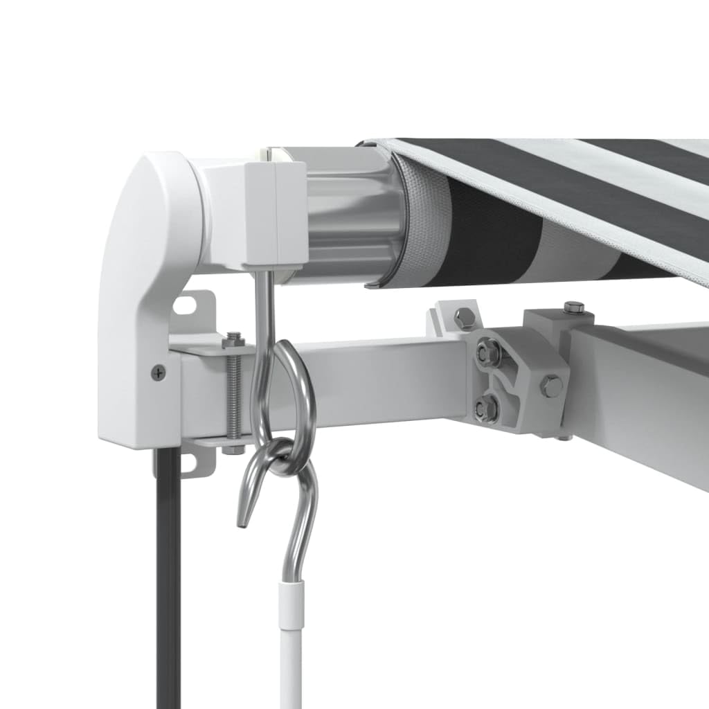 Festnight Store Banne Motorisé 3x2,5 Store banne Electrique avec Télécommande Auvent Rétractable à Bras Repliable pour Balcons Terrasse et Jardin-Anthracite et blanc-300 x 250 cm