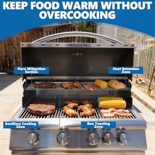 Image of Warming Rack for Blaze 32 Inch 4 Burner Gas Grills, Grill Top Rack Warm Grate Shelf Accessory for BLZ-4 BLZ-4LTE2 BLZ-4LTE2-NG BLZ-4LTE2-LP, Blaze Premium BLZ-4LTE3-NG BLZ-4LTE3-LP, BLZ-32-033