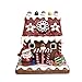 Kurt Adler Gingerbread LED Candy House Red 6 inch Claydough Christmas Figurines Set of 3