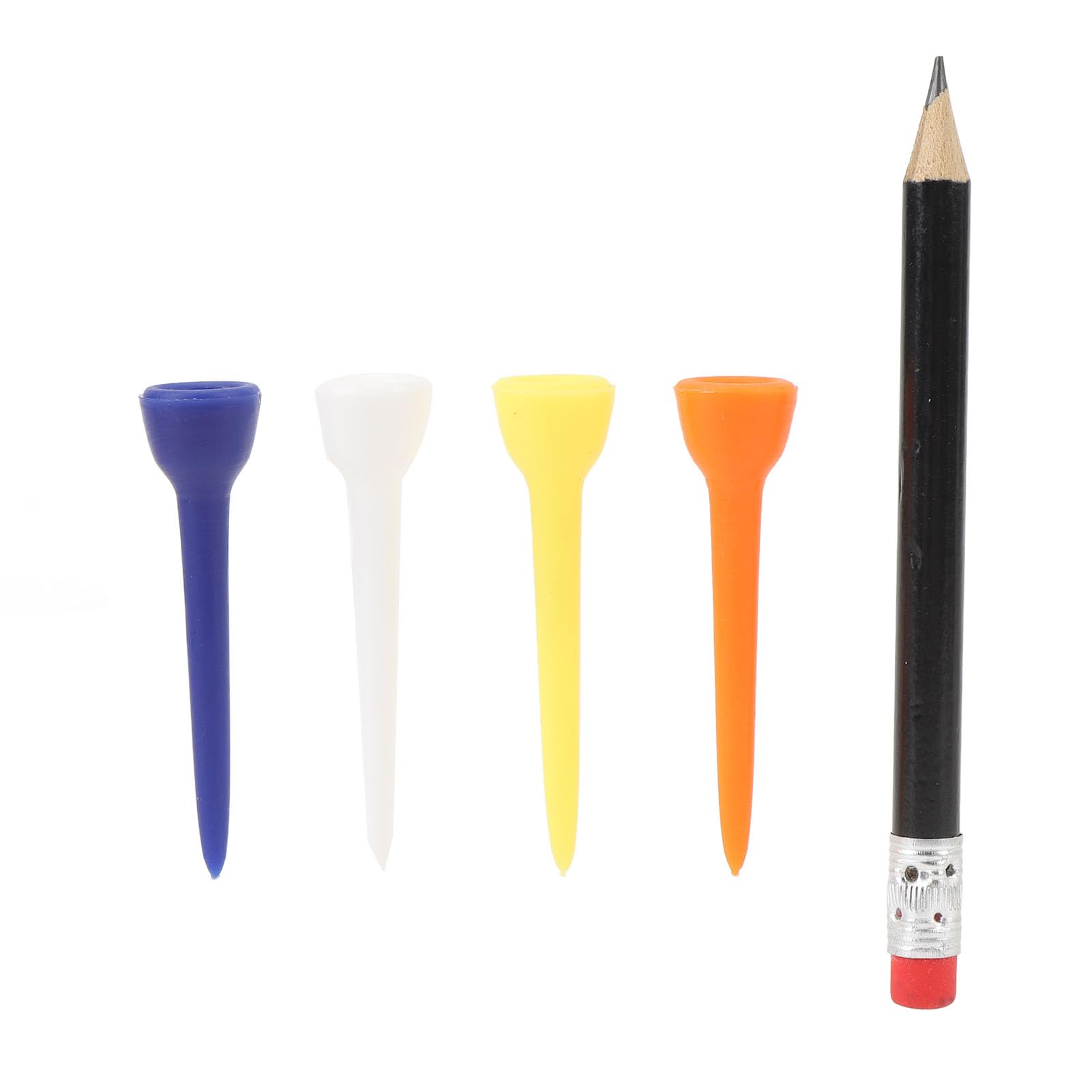 ZAWELIYO Club Tees Holder 12pcs Tees 2pcs Ball Position Markers Divot Tool Pencil Black Plastic Kit Portable Golf Accessory Set for Competition Practice