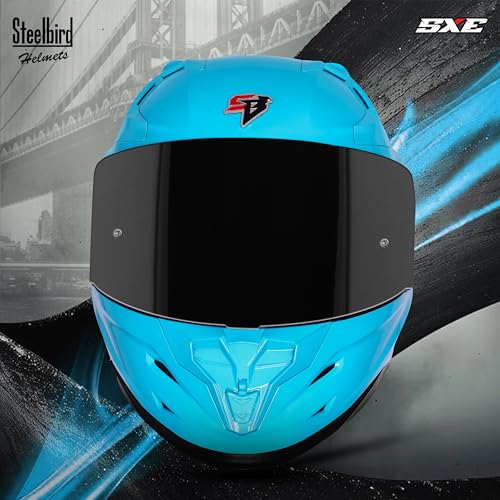 Image of Steelbird SBH 61 SXE Pinlock ISI and Dot Certified Full Face Helmet for Men and with Inner Silver Sunshield