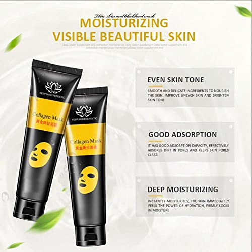 Kailisen 24K Gold Mask Collagen Peel Off Face Mask Blackhead Remover Facial Mask Mud Anti Wrinkle Skin Care Face Lifting Firming Moisturize 60G #TOP2