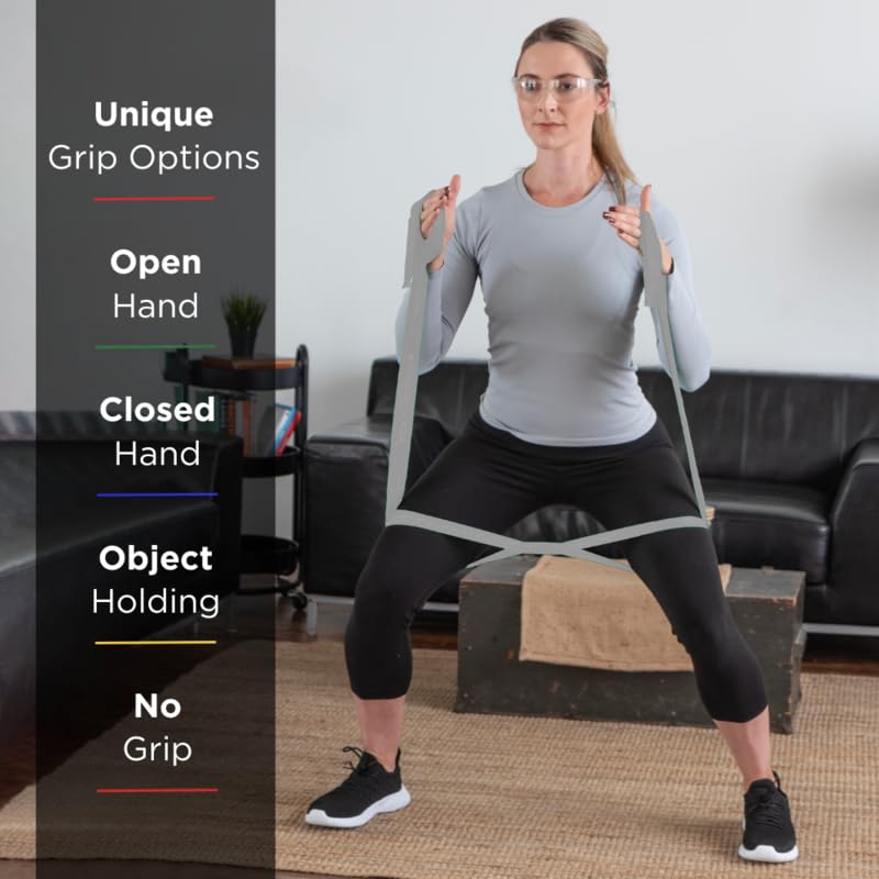 Miniatura 5 de TheraBand CLX banda de resistencia con bucles consecutivos, sin látex, banda profesional para terapia física, pilates de parte inferior, rutinas de