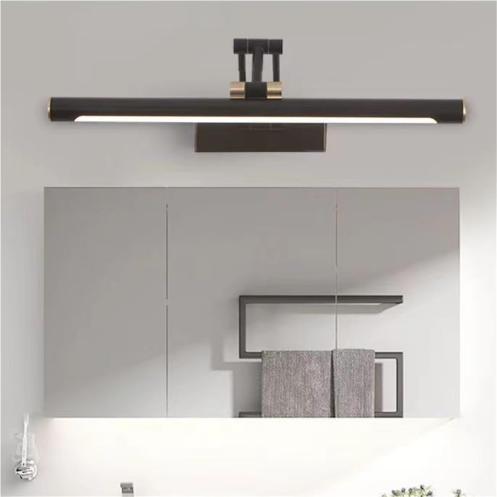 Lampada da Specchio Bagno Lampada da toeletta lineare moderna a tubo lungo LED Lampada da parete dimmerabile a 3 colori su specchio Luci for quadri cablate regolabili(58cm/22.83in)