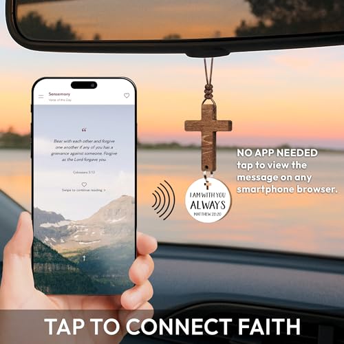 Daily Inspiration Cross for Car Mirror – Christian Rearview Accessories by DINIZON for Daily Bible Verses, Thoughtful Gifts for Men and Women - Image 5
