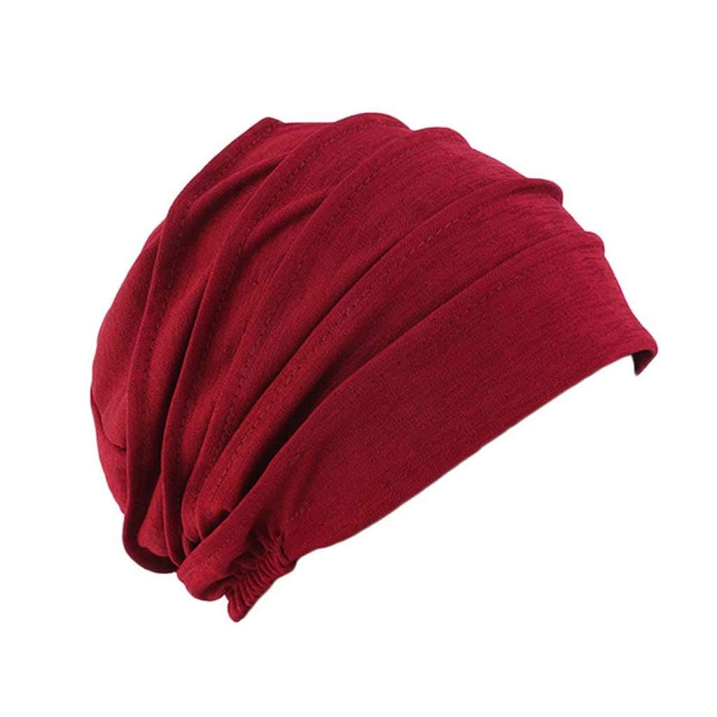 1Pc Casual Women Cotton Breathe Hijab Scarf New Elastic Solid Turban Design Popular Red Hot
