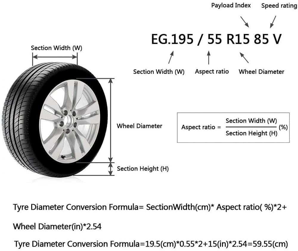 UCARE 4pcs Spare Tire Covers 26in/31in Waterproof 210D Oxford Adjustable Seasonal Tire Storage Bag Dust-Proof Tire Cover Tote Wheel Protection Covers with 4pcs Wheel Felts