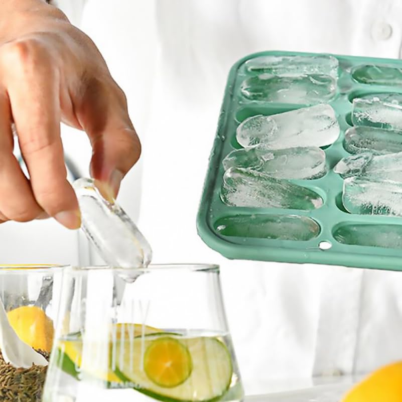 Bandeja de silicona para palitos de hielo, color verde miniatura 5