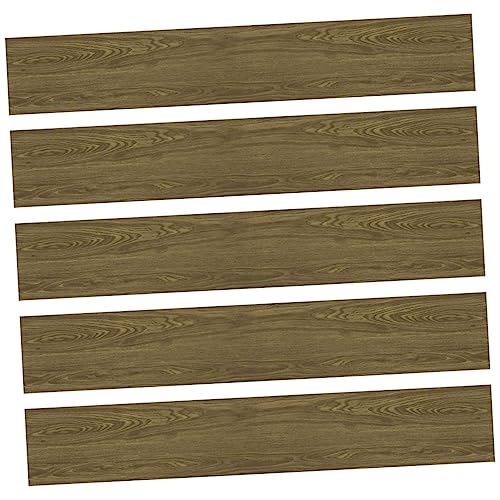 Angoily 5 Piezas tablero de grano de madera pegatinas encimera etiqueta engomada del azulejo de piso losetas autoadhesivas Baldosas autoadhesivas pisos de tablones decoración del suelo