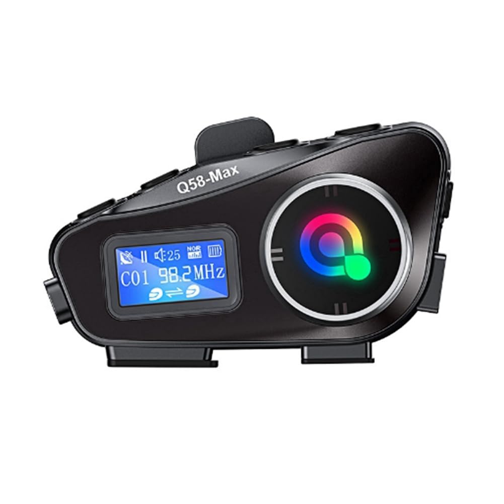 Intercomunicador para casco Q58 MAX impermeable IP65 y musica mixta multiescena 8