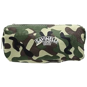 Savinelli Camo Tobacco Pipe Pouch With Pockets For Accessories – Camouflage Cloth Zipper Pouches, Protective Single Briar Pipe Storage, Measures 7″ x 3″ x 3″