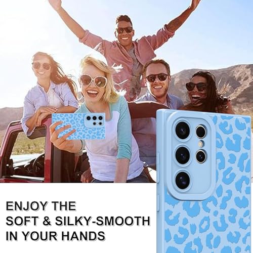 OOK Compatible with Samsung Galaxy S24 Ultra Case, Blue Leopard | Silicone Trendy Cheetah Print Pattern, TPU Camera Protection, Slim Shockproof Phone Cover, Women Girls - image 4