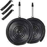 ロードバイク チューブ 2本 仏式ロングバルブ48mm 700x23C/24C/25C/26C/27C/28C/30C/32C ロードバイク 自転車 チ ューブ 肉厚 頑丈 軽量チューブ タイヤレバー3本付き