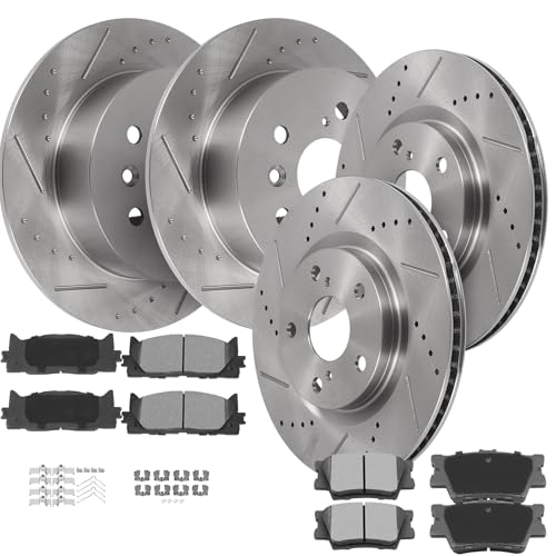 Image of SCITOO Brake Kits Front Rear Brake Rotors Brake Pad:D1293;D1212;31434;31608 | Fit For Lexus For ES300h /For ES350 /For Toyota For Avalon 2013-2018,For Camry 2012-2017