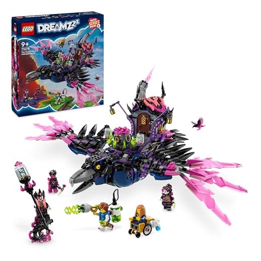 LEGO DREAMZzz 3-in-1 The Never Witch’s Midnight Raven Animal Toy for 9 Plus Year Old Boys & Girls, Rebuild a Fantasy Hut as a House, Spider or Bird Figure, Birthday Gift Idea 71478