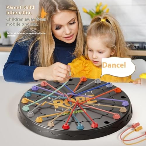 Image of Rope Untangling Puzzle Game for Kids & Adults - 10 in 1 Twisted Rope Brain Teaser Board - Logic Strategy Game for Family, Travel, Party Fun - Educational Toy(Rope Untangling Puzzle Game)