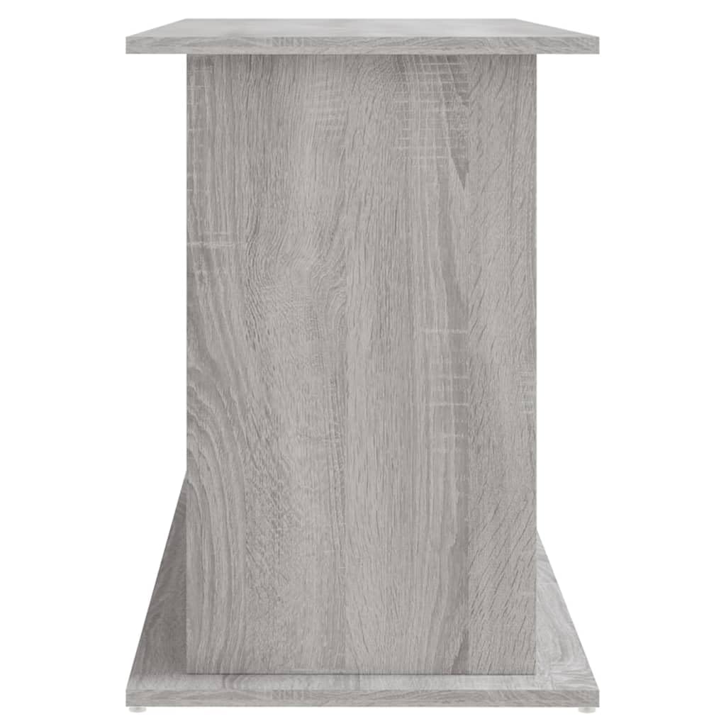 Soporte para acuario Sonoma gris de madera 101 x 41 x 58 cm, armario para acuario con 6 compartimentos y puertas, para peceras, armario de terrario como soporte estable con espacio de