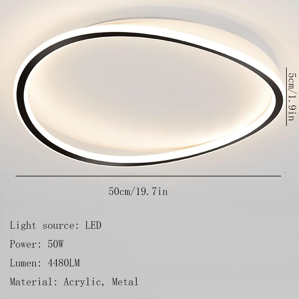 Z pilotem zdalnego sterowania lampa sufitowa LED do montażu podtynkowego nowoczesna ultra cienka lampa sufitowa do domu oszczędność energii proste oświetlenie do sypialni/mieszkania do kuchni