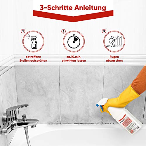 STOPPEX AKTIV Profi Schimmelentferner für Wand, Bad & Silikonfugen – Extra starkes, chlorhaltiges Anti-Schimmel Spray mit Stoppex Aktiv-Formel | Schimmelspray gegen Schimmel & Stockflecken 3