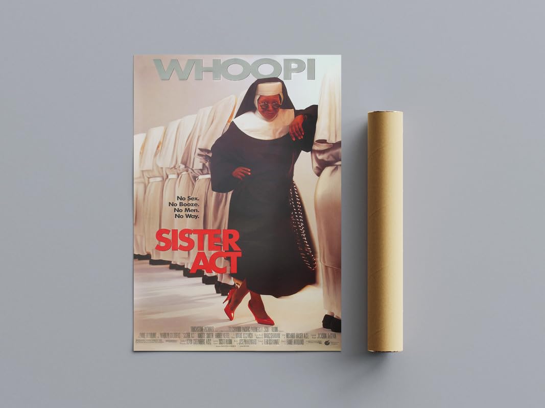 Pixie Posters Multi Colour Classic Nostalgic Movie Posters Sister Act Wall Art (A4 Size 21Cmx29.7cm)