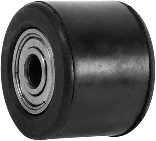 Rueda tensora de rodillo de cadena de 0.315 in, polea de transmisión de hierro de goma, polea deslizante para motocicleta, Pit Dirt Bike Enduro Mini