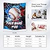 Personalized Baseball Blanket Gifts - Soft Fuzzy Sports Throw Blankets for Boys Men - Custom Baseball Theme Gifts for Team Players - 50x60 Inches Large Flannel Throw for Sofa Couch #1