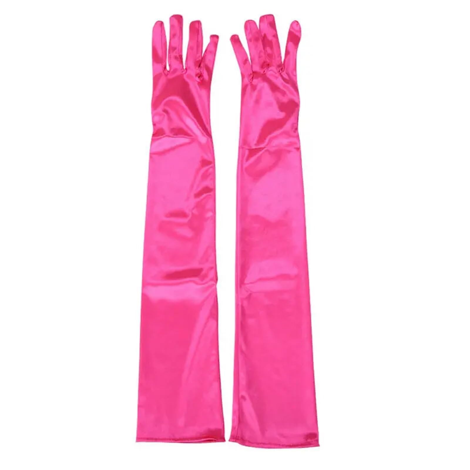 2 paia di guanti formali da sera for feste donna, ballo for, in raso, tinta unita, con dita lunghe, for eventi Per Feste E Balli