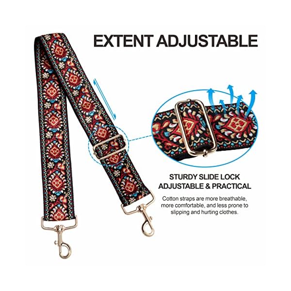 Nefelibata Purse Strap,2" Wide Purse Strap Adjustable Replacement,Multi-pattern Crossbody Handbag Strap - Image 3