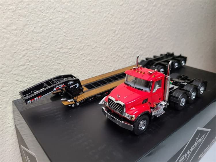 ミニカー SWORD 1/50 Mammoet Kenworth + 4ac Lowboy Kenworth T800W Rogers 4-Axle Flip Lowboy - Red - Sword 1:50 Scale