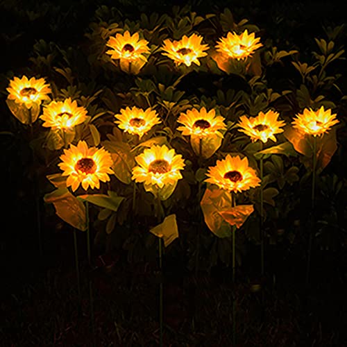 LOVIVER 2 Pacotes de Energia Solar Girassol Luz de Jardim Ao Ar Livre Caminho de Quintal à Prova D'