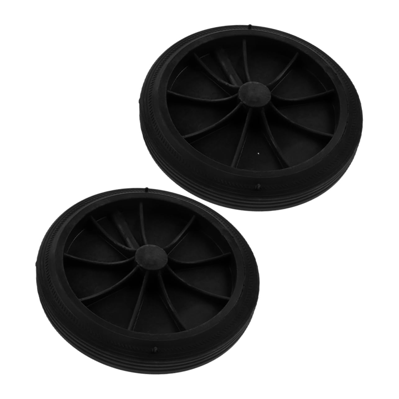 Zerodeko 2 Set Ruote Per Bidoni Della Spazzatura Da Esterno Carrello Della Spazzatura Ruote Per Pattumiera All'aperto Pratica Puleggia Per Pattumiera Gomma Da Cancellare Black 2 Pezzi * 2