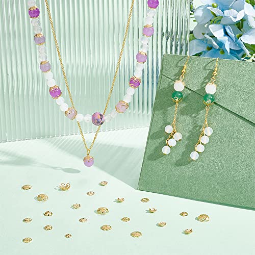 Capuchons de perles en acier inoxydable 304 doré durable pour bijoux - 3