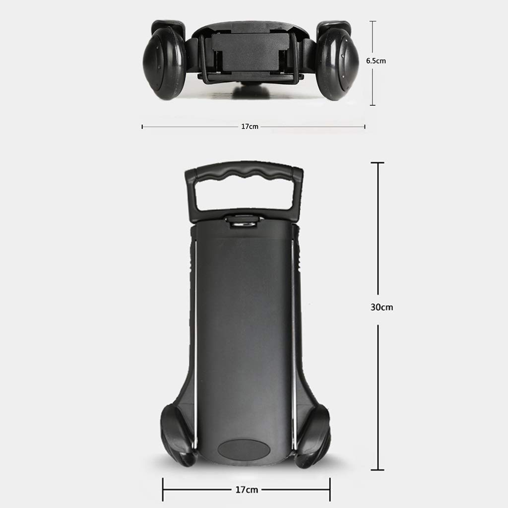 Carrellino Portabiancheria Portatile Pieghevole, Compatto e Leggero con Rotelle, Carrello per la Spesa, Carrello a Mano e Carrello con 2 Ruote per Bagagli, Viaggi, Traslochi, Shopping, Uso in Ufficio