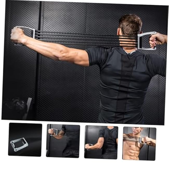 FAVOMOTO 1Pc Spring Chest Expander Fitness Equipment Elastic Resistance Rope for Strengthening Chest Arms and Shoulders Durable Design with Ergonomic Handles Portable