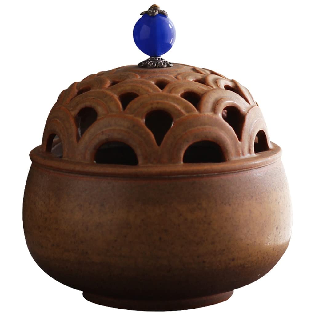 Rzeźbione wydrążone ceramiczne aromaterapia kuchenka domowa patelnia kadzidełka palnik