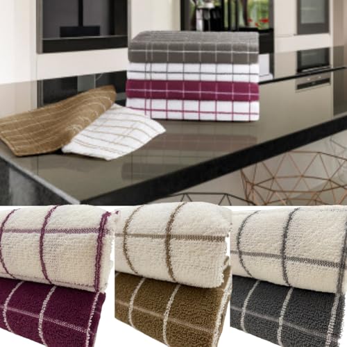 Kit 06 Panos De Prato Copa Atoalhado Felpudo Teka Chef Premium 100% Algodão