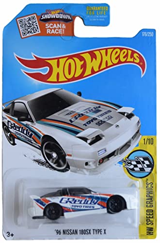 Hot Wheels Nissan 180SX Type X 1:64 Blanco miniatura 1