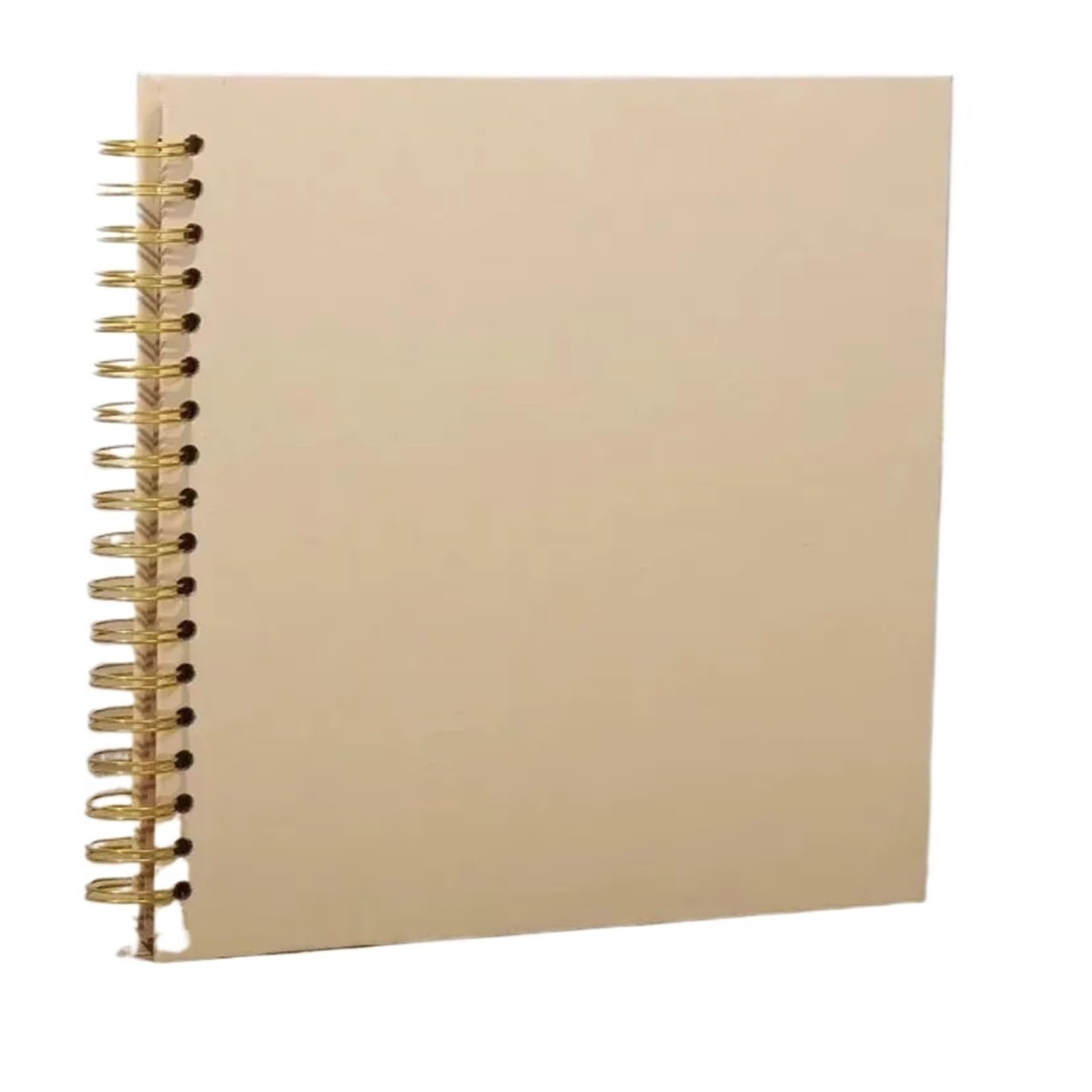 8 Zoll DIY Scrapbook Album 40 Seiten Hardcover Kraftpapier Scrapbook Fotoalben Erinnerungsbuch for Hochzeit und Jahrestag Familie Geeignet Für Fotos, Postkarten, Karten(Khaki)