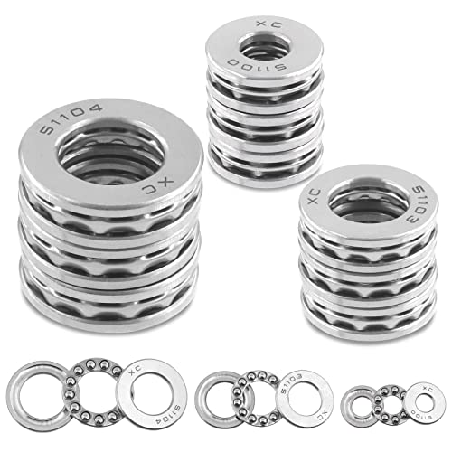 Tanstic T-146 9Pcs Thrust Ball Bearings 10Mm 17Mm 20Mm Bore 24Mm 30Mm 35Mm Od 9Mm 10Mm Thick cover