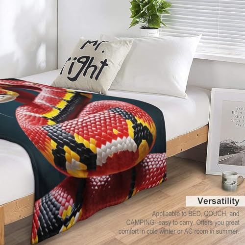 Couverture en serpent 3D microfibre plaid chaud lit adulte - 7
